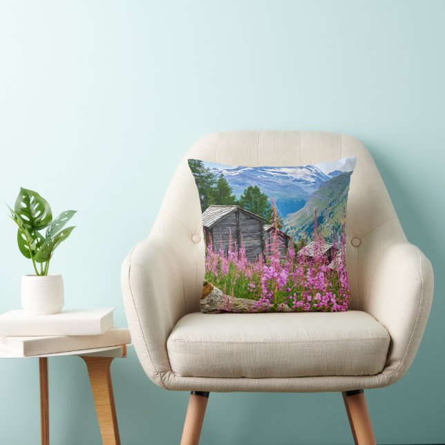 Blommor | Sommar Matterhorn Schweiz Kudde (Stol)