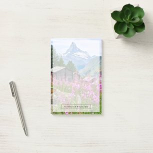 Blommor Sommar Matterhorn Schweiz Post-it Block