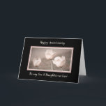 Blommor Son och dotter i Law Bröllop-årsdagen Kort<br><div class="desc">Lycklig bröllop-årskort för son och dotter i juridik med blommor av söt rosa vintage,  och hjärtligt versum.</div>