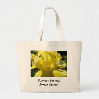 BLOMMOR Söt syster Totebag Irisar Canvasväska Jumbo Tygkasse