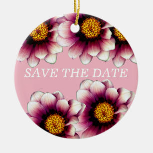 Blommor, spara datumet Ornament