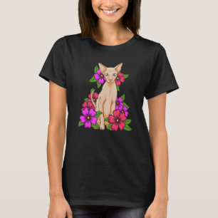 Blommor: Sphynx Cat Women Girls Cat Lover T Shirt