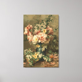 Blommor Stilleben Fin Konst Sträckt Canvastryck