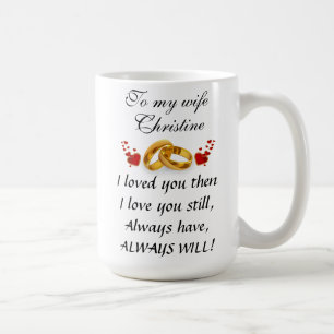 Blommor stor hjärta & tillfogar din fru kända kaffemugg