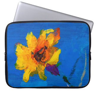Blommor struktur oljemålning, konsthålade jokermön laptop fodral