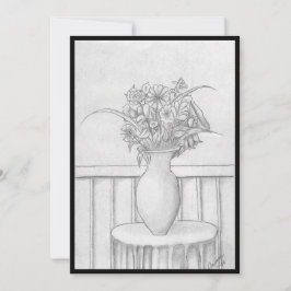 Blommor - svart inbjudningar