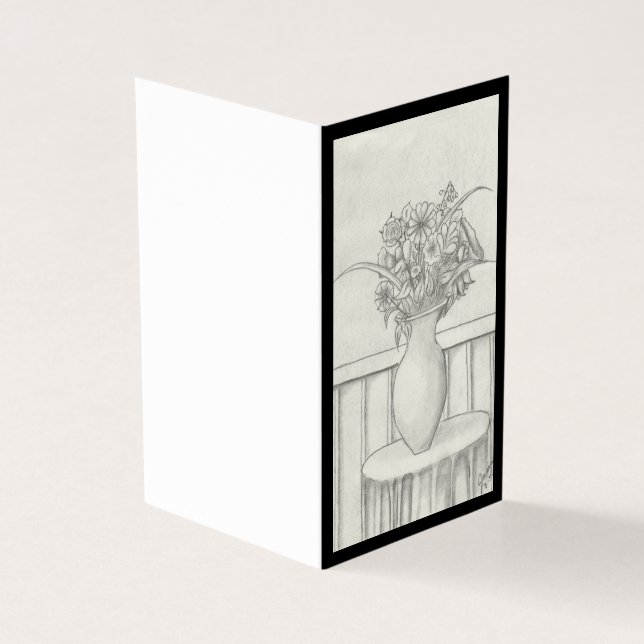 Blommor - svart kort (Utsida)