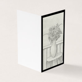 Blommor - svart kort