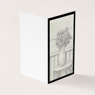Blommor - svart kort