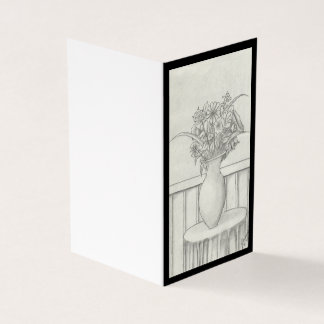 Blommor - svart kort