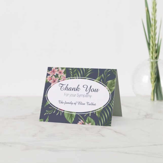 Blommor Sympathy Tackkort Card (Framsida)