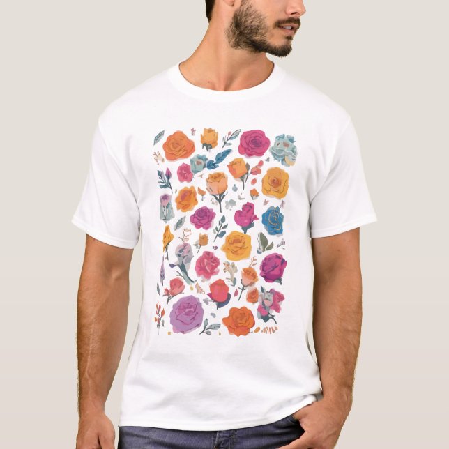 blommor t shirt (Framsida)