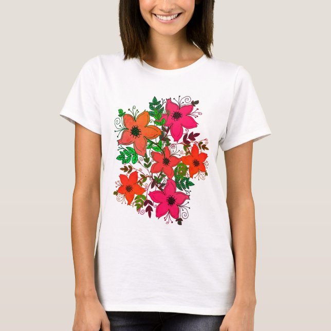 Blommor T Shirt (Framsida)