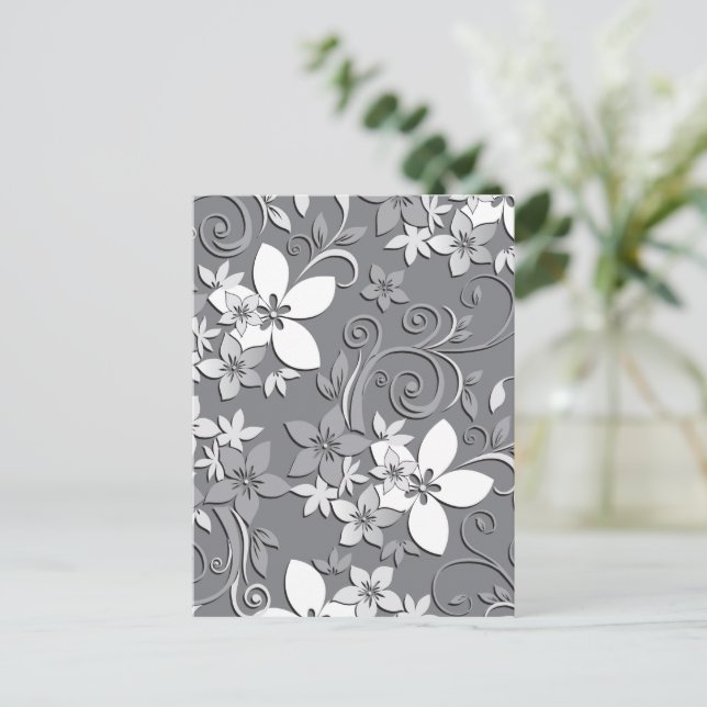 Blommor tapet 2 vykort (Stående Fram)