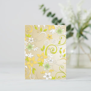 Blommor tapet 3 vykort