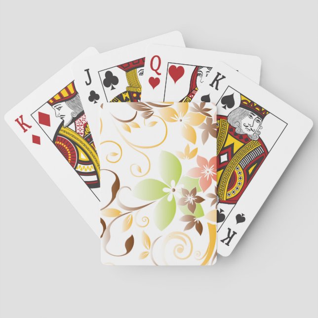 Blommor tapet 5 casinokort (Baksidan)