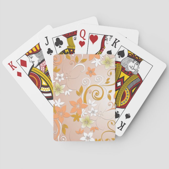 Blommor tapet 8 casinokort (Baksidan)