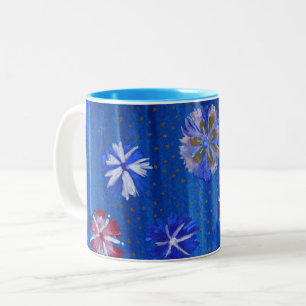 Blommor Teckning Black 325 ml 2-ton Mugg
