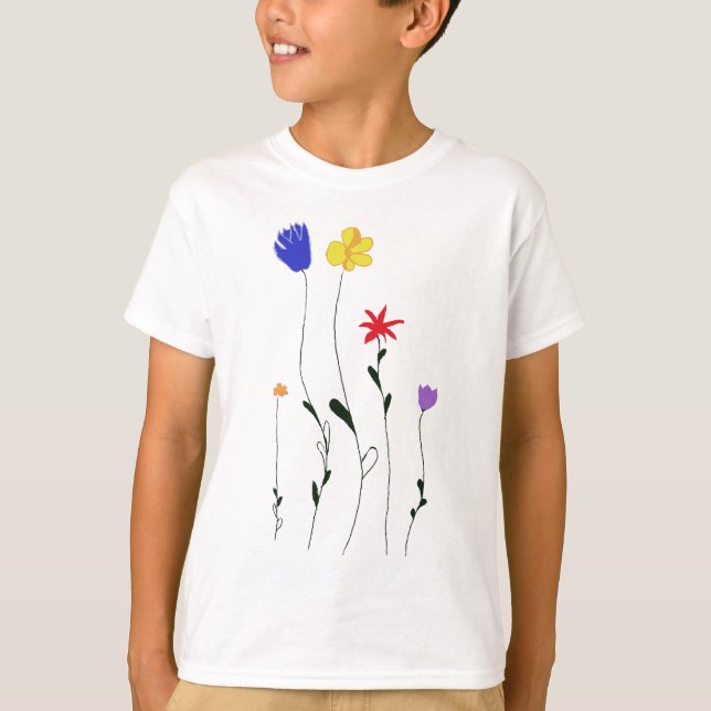 Blommor Tee Shirt (Framsida)