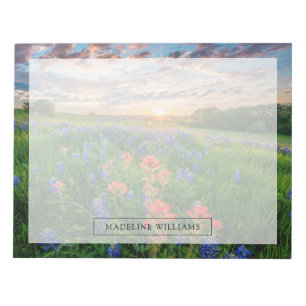 Blommor Texas Bluebonnets & Indian Paintbrush Anteckningsblock