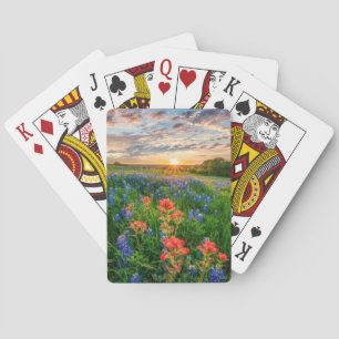 Blommor Texas Bluebonnets & Indian Paintbrush Casinokort