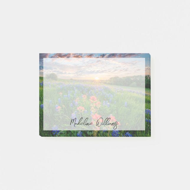 Blommor | Texas Bluebonnets & Indian Paintbrush Post-it Block (Framsida)