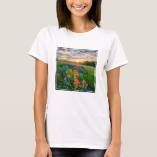 Blommor   Texas Bluebonnets & Indian Paintbrush T Shirt