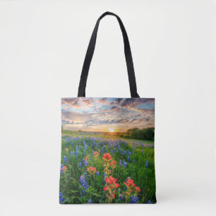 Blommor Texas Bluebonnets & Indian Paintbrush Tygkasse