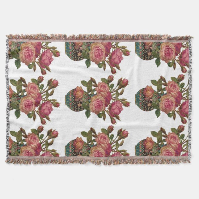 Blommor Throw Filt (Framsidan)