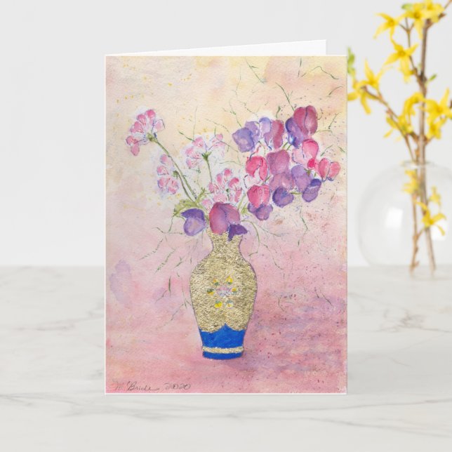 Blommor till Alla Hjärtans Dag.... Kort (Gul blomma)