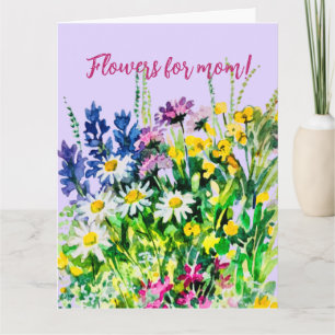 Blommor till den bästa mamman! kort