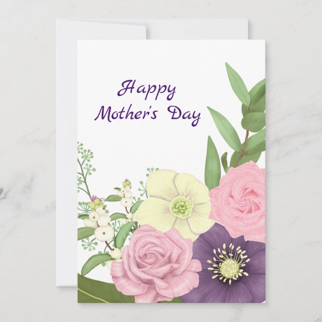 Blommor till ditt platta Helgdag-kort Julkort (Framsida)