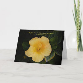 Blommor till Faith Gult Flower och Scripture Card Kort