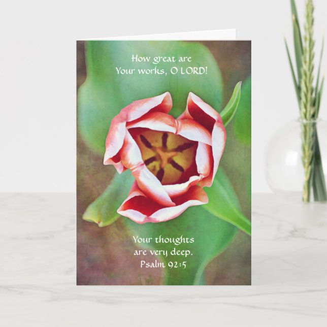 Blommor till Faith Tulip Psalm Note Card Kort (Framsida)