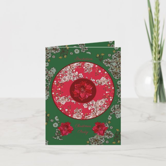Blommor till jul inbjudan (Framsida)