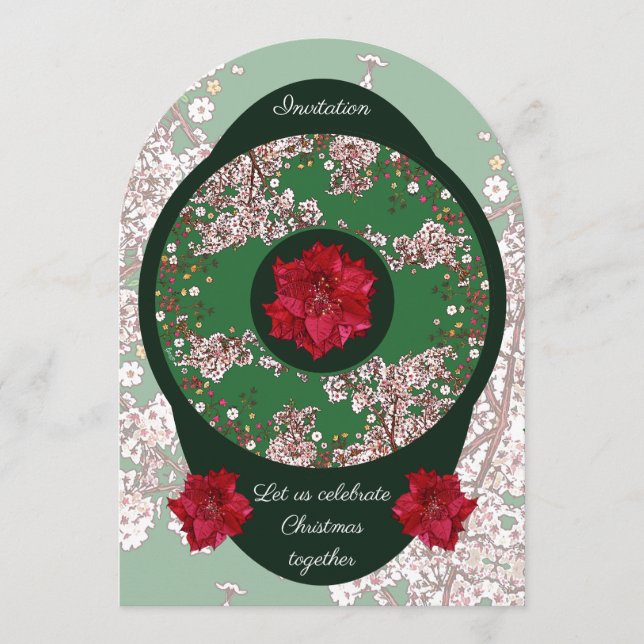Blommor till jul inbjudningar (Framsida)