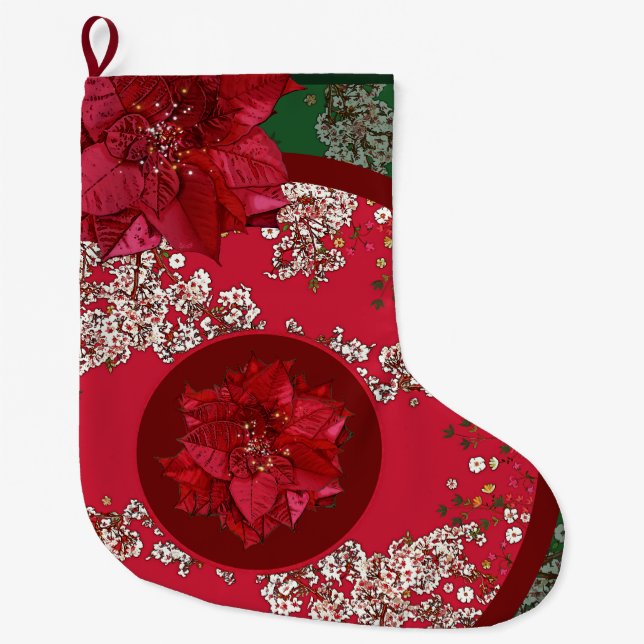 Blommor till jul stor julstrumpa (Framsidan)