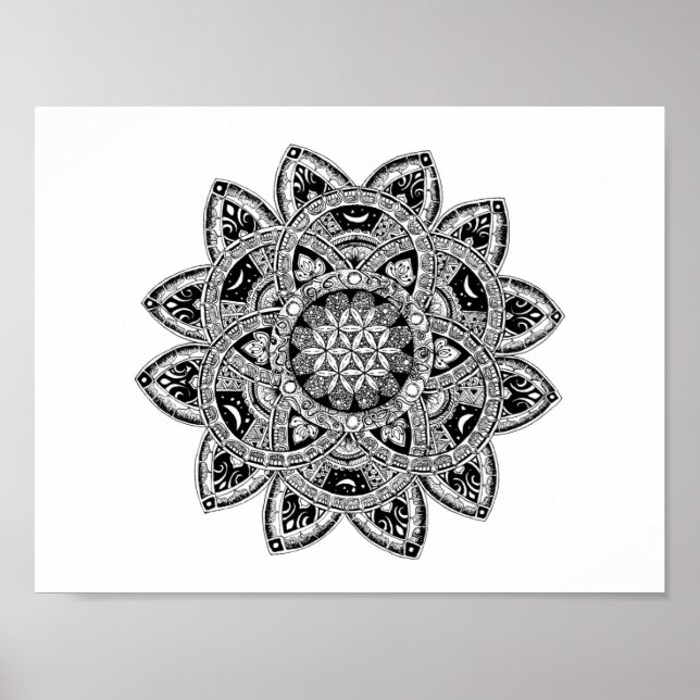 Blommor till Life zendoodle Poster (Framsidan)