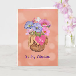 Blommor till min älskade 13 x 18 cm vikbart kort