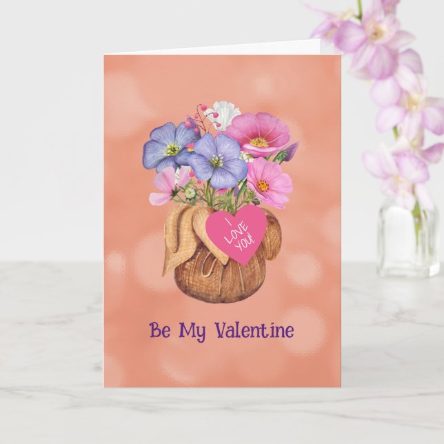 Blommor till min älskling 5" x 7" vikt kort (Orkide)