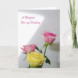 Blommor till min Darling. Kort