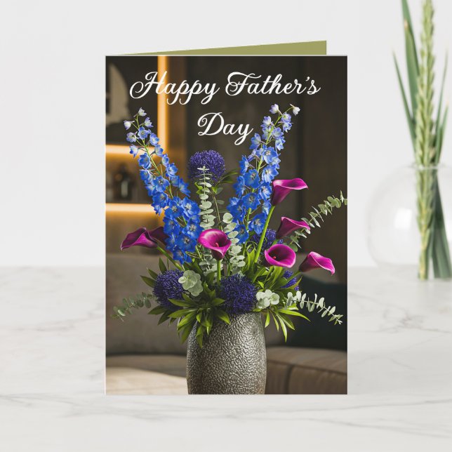 Blommor till pappa (1) helgkort (Framsida)