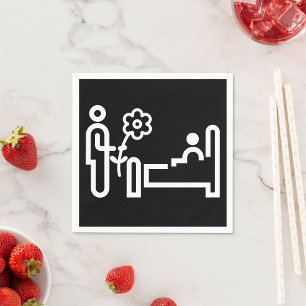 Blommor till Pappra servetter för patienter