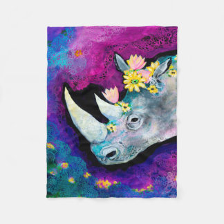 Blommor till Rhino Fleecefilt