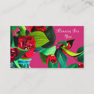 Blommor till You Camellia-konsten Visitkort
