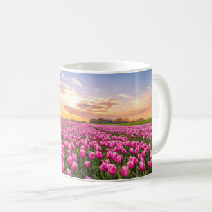 Blommor Tulips South Holland, Nederländerna Kaffemugg