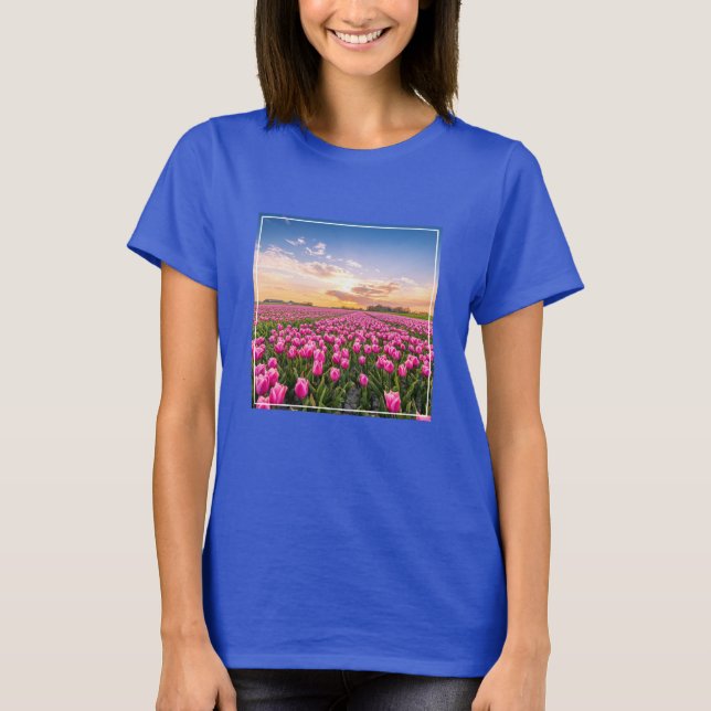 Blommor | Tulips South Holland, Nederländerna T Shirt (Framsida)