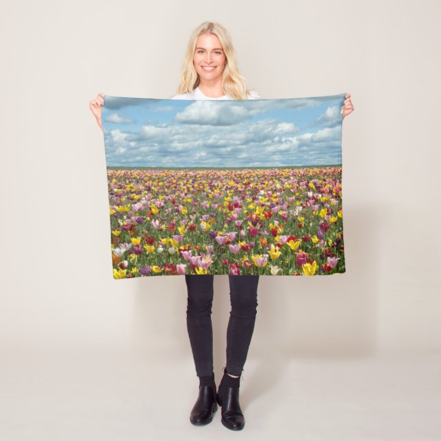 Blommor | Tulips Willamette Valley Oregon Fleecefilt (På plats)