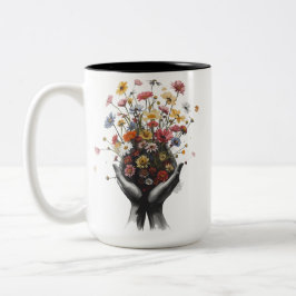 Blommor Två-Tonad Mugg