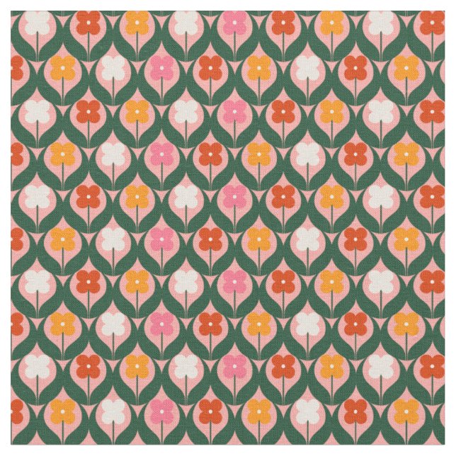 Blommor Tyg (Närbild)